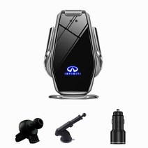 Ecool carlogo 무선충전 핸드폰 거치대 + carlogo 3.0 고속충전기 + 송풍구 거치대 + 부착형 거치대 + USB-C 전원선 세트, Silver, 인피니티