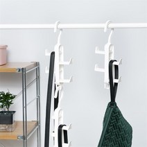 BANHANY (1+1+1할인) 다용도 싱글&날개형 화이트 가방걸이 옷걸이 소품걸이/공간활용 자취필수템 모자 목도리 걸이, 3개, 날개형