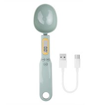 계량전자저울 주방 이유식 커피 lcd 디지털 규모 식품 무게 측정 숟가락 500g 0.1g 차 설탕 숟가락 규모 베이킹 액세서리, 블랙(USB), 500g-0.1g