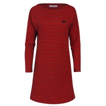 라코스테 LACOSTE 여성 보트넥 스트라이프 티셔츠 긴팔 원피스 EF8812-9N3