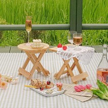 워터저그받침대 폴딩박스받침대 미니협탁 피크닉테이블 차박테이블 미니 원목접이식 간이테이블 접이식, 사각형