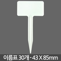 원형 2호 식물 이름표 X 100개 - 화분 식물 라벨 꽂이 칼라 컬러 분갈이 네임텍, 04_이름표_사각4호(흰색/30개)