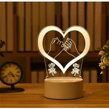 무드등 3d 램프 아크릴 usb led 야간조명 네온사인 램프 테이블 책상 장식 조명, 22 - 당김 후크