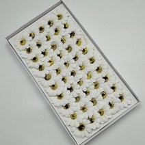 비누꽃 비누꽃바구니 꽃다발 플라워박스 50pcs 직경 5cm 비누 데이지 꽃, 하얀