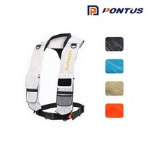 폰터스 자동팽창식 구명조끼 낚시조끼 커플 낚시용품 H-1000, 블랙