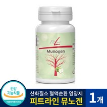 식약처 인증 독일 PM 피엠 FitLine 피트라인 뮤노겐 산화질소 동맥 정맥 림프 혈류 심 혈관 혈액 순환 영양제 순환제 보충제 중년 50대 60대 추천 알약 모양 캡슐, 1개 (1개월분), 60캡슐