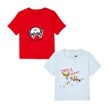 PETIT BATEAU [빠른배송] 베이비 애니멀 프린트 숏슬리브 티셔츠 2종 택1