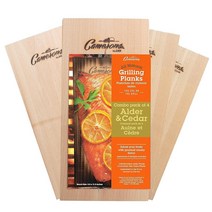 Camerons Products 그릴 플랭크 - 오리나무 프리미엄 14 x 29.2cm(5.5 11.5인치) 오리나무 연어 해산물 스테이크 햄버거 돼지갈비 채소 등의 바, Cedar/Alder, 4-Pack