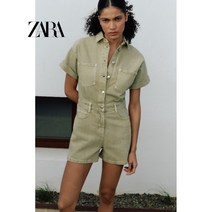 ZARA 데님 숏점프수트 1879039505