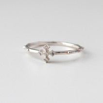 얼링미 묵주 큐빅 반지 여성실버