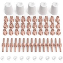 플리즈마 절단 용접기 가정용 플라즈마 기 pt31 lg40이 있는 cut40 50 손전등용 새로운 플라즈마 소모품 60개, 사파이어 블루