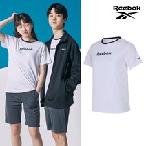 [REEBOK] NEW 리복키즈 주니어 흡한속건 티셔츠 화이트