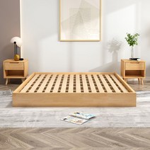 저상침대프레임 더블 저상형 침대 우드 프라임 깔판, 1350x1900 20CM 싱글침대나무색 뼈대