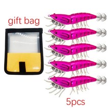 빛나는 미끼 오징어 후크 나무 새우 부드러운 발 지그 실물 같은 시뮬레이션 실리콘 문어 낚시 태클 소리, 90mm 21g, 002 5PCS