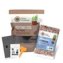 월드가드닝 다용도 배양토 3L 분갈이세트 5종 분갈이흙 + 세척마사토 + 깔망 + 식물영양제 + 식물이름표, 단품