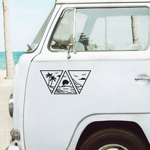 자동차 스타일링 오션 마운틴 데칼 캠퍼 밴 모터 홈 SUV 장식 비닐 스티커 액세서리 튜닝 자동차 부품, 03 GRAY_02 25X11.5CM