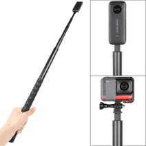 인스타360x3Insta360 ONE X3 X2 R 200 카메라 360 인치 확장 모노 포드 용 긴 1/4 cm(78 보이지 않는 셀, 01 블랙 컬러