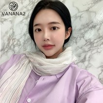 스타일자키 러블리 린넨 물결 롱 스카프 (2color)