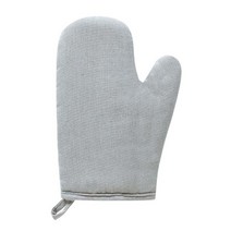 1 PC 부엌 난방 장갑 면화 린넨 베이킹 바베큐 요리 미트 전자 레인지 완충, 회색