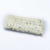 144PCS 미니 1.5CM 종이 장미 꽃다발 웨딩 장식 인공 꽃 DIY 선물 사탕 상자 크리스마스 공예 장식 홈, milk white