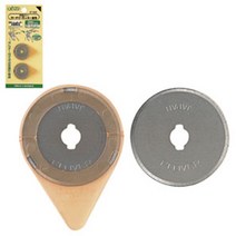 크로바 롤 컷터 날(소) 28mm 57-504＋조각원단, 1개, 1개