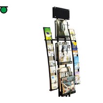 허브몰 / 삼화 철제 카다로그스탠드 규격 CS-229N 1열 6단 A4, 상단로고 실사출력1개