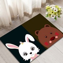 동물 그림 모양 귀여운 롤 거실 방 카페트 러그 만화 귀여운 곰 깔개 실내 입구 현관 매트 바닥 매트 미끄럼 방지 흡수 부엌 깔개 욕실 매트 카펫 홈 장식
