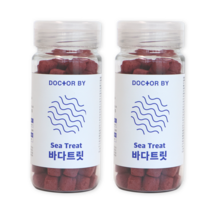 닥터바이 바다트릿 속이 편한 강아지 고급 수제간식 식물성 영양 트릿, 2세트