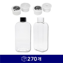 [유페트] 250ml 밀크티 페트병 24파이 270개입 속뚜껑 뚜껑선택, 검정캡