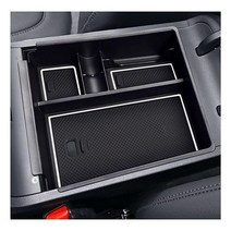 SXCY 2023 투손 리미티드 산타 크루즈 센터 콘솔 오거나이저 트레이 2022 2023 현대 투싼 NX4 리미티드 / 2023 산타 크루즈 액세서리 팔걸이 콘솔 박스 2023, White Mat