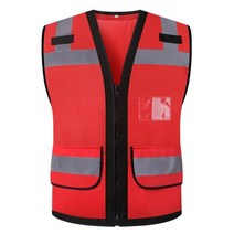 밤에 걷기위한 반사 조끼 XXL 메쉬 남성용 용 오토바이 자켓 여름, 105C red_M-chest 118cm