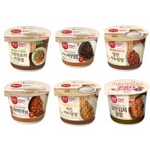 CJ햇반컵반 강된장보리비빔밥 + 철판김치덮밥 + 중화마파두부덮밥 + 직화볶음짜장덮밥 + 치킨커리덮밥 + 철판제육덮밥 6종 세트, 1세트