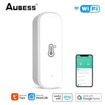 Tuya 지그비 온습도 센서 AUBESS-Tuya ZigBee/WiFi 온도 습도 홈 연결 온도계 스마트 라이프 알렉사 구글 홈과 호환 가능, [01] wifi
