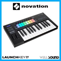 노베이션 Novation Launchkey25 mk3 전자 음악 아르페지에이터 미디장비 노베이션 런치키25 마크3 마스터건반 마스터키보드 미디컨트롤러