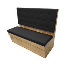 대전 천안 붙박이 쇼파 완제품 식당 수납 벽의자 이동식 2 3 4인용 소파 추천-다이아(블랙), 4인용(2000mm)-블랙+밝은 프레임