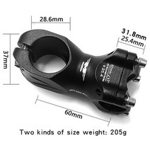 자전거 스템 Fmf 산악 줄기 알루미늄 합금 mtb 도로 줄기 28.6mm 포크에서 25.431.8mm 핸들바 386080mm 예비 부품, 31.8mm 60mm