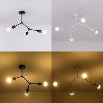 모던한 로프트 LED 샹들리에 조명 나무 가지 샹들리에 램프 장식 샹들리에 천장 행라이트 부엌 거실용, 흰색 하우징, 머리 6개, 하얀
