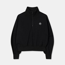 스파오 SPAO 윈터 리얼 반집업 맨투맨 기모 SPMWC4VG91 BLACK