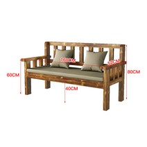 원목 벤치 직각 대기 의자 카페 스튜디오 인테리어, 160X52X80 브라운