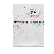 [RA㏓] 한지로 꽃보라 OA용지 15장 미술 종이 디자인 세트 포장 OA 다용도 공예 포지 ▷_§Ea, §§_4_흰색