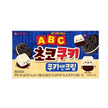 칠성 사무실간식 탕비실간식 롯데 ABC초코쿠키 쿠키앤크림 과자세트 간식추천 43G 32개, 4세트