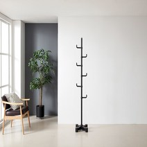 데코 38mm L자 스탠드 옷걸이, 색상:블랙