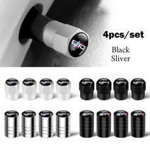 4PCS 금속 방진 캡 자동차 휠 타이어 밸브 줄기 BMW M E36 E46 E90 E60 F10 F30 E39 F20 E87 E92 G30 X5 E70 E91 G20, Metal Silver, For E60