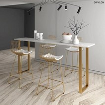 럭셔리 골드 대리석 바테이블 의자 세트, K