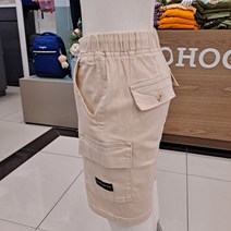 [오후] 22년 여름 신상품. ** 빠른 배송 ** 편안하고 시원한 고무줄 밴딩 초등 아동 주니어취향 트랜디한!! 4부 카고 바지 OHTA22404