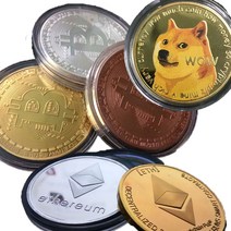 프리미엄 가상화폐 비트코인 이더리움 도지코인 동전 기념주화 bitcoin ethereum, 이더리움 골드
