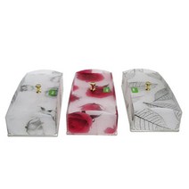 부산아크릴 직사각 사각수저통 숟가락통 뚜껑 젓가락 수저통 아크릴 티스푼통 2W91CBC2, 1개, 핑크장미