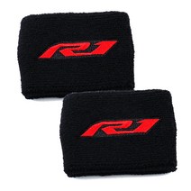 야마하 R1 YZF-R1 YZFR1 YZF R1M 바이크 오토바이 프론트 브레이크 저수지 양말 유체 오일 탱크 커버 시스 슬리브 키 체인 열쇠 고리, 05 2 piece socks-Red