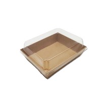 [직] 직사각 샌드위치 트레이 DRP-7 크라프트 박스/500세트 (뚜껑포함 세트발송)