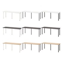 이케아 LAGKAPTEN 락캅텐 ADILS 아딜스 대형테이블200cm+다리5개책상회의테이블대형식탁, 참나무+화이트_894.176.27